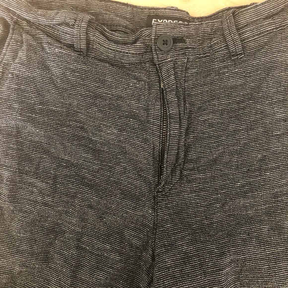 Express | Classic Fit Cotton Striped Shorts - Picture 3 of 5